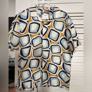 Groovy Mens Short Sleeve Button Down